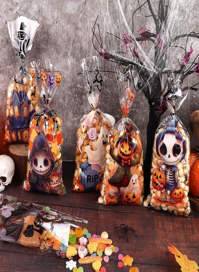 لوفر أكياس حلوى شفافة من السيلوفان من LOAVER، 180 قطعة، مع 210 ربطات لولبية، مثالية لتغليف حلوى الهالوين، والوجبات الخفيفة، والبسكويت، وهدايا الحفلات. - Image 5